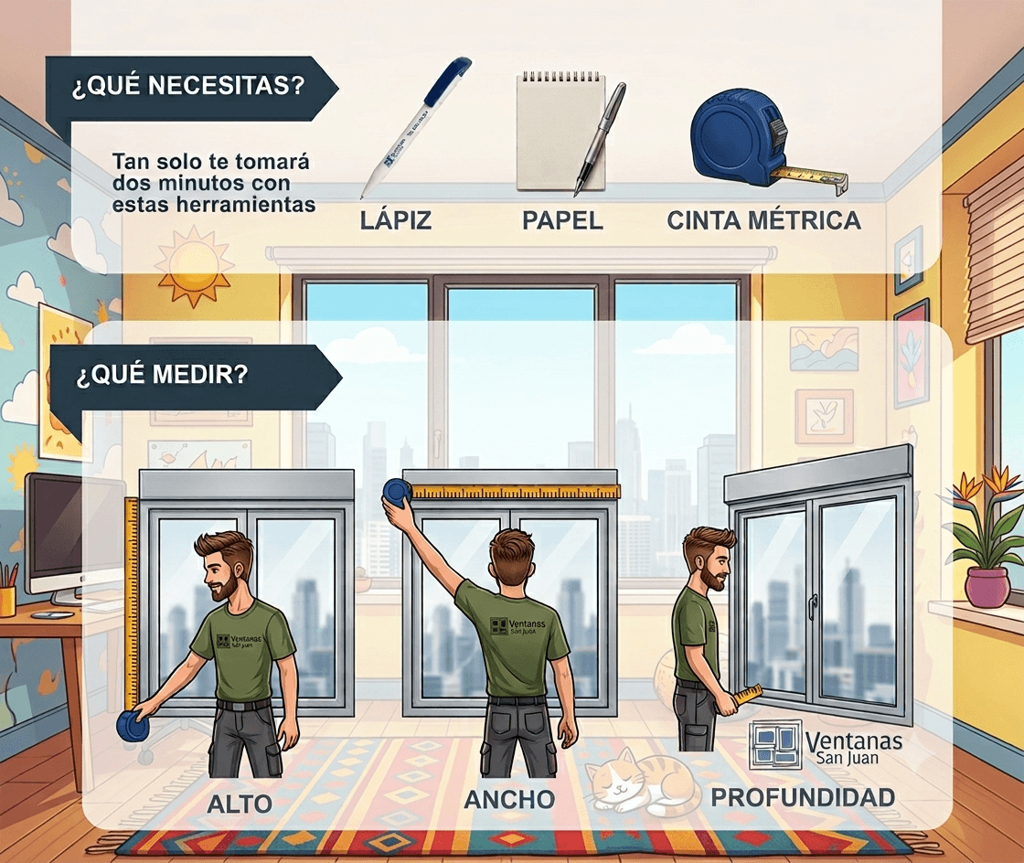 Cómo medir hueco de ventana